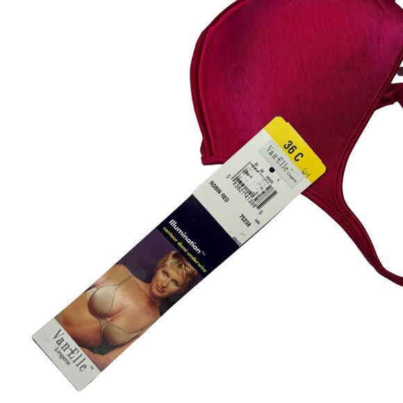 NWT Van Elle “Illuminator” Contour Underwire Bra – 36C (Robin Red) - Picture 4 of 7